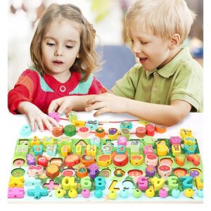 Joc Logaritmic 6in1 Puzzle 3D Snuruit Asociere