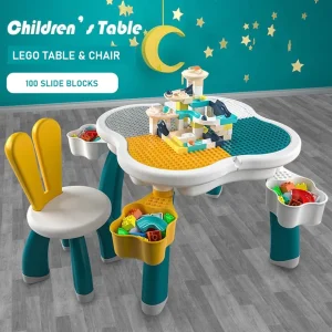 Masuta Creativa Multifunctionala Scaunel Cuburi 100Piese