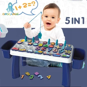 Masuta Activitati 5in1 Pescuit Sortare Puzzle Incastru