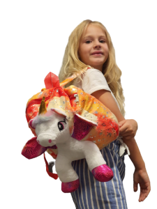 Ghiozdan Gradinita din Plus Unicorn Glitter 3D