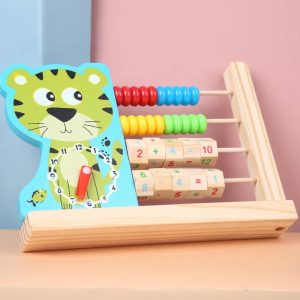 Jucarie Educativa Numaratoare Cuburi Ceas Pisica