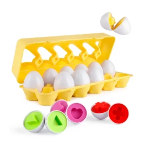 Puzzle Potriveste Oua cu Forme Geometrice Joc Montessori