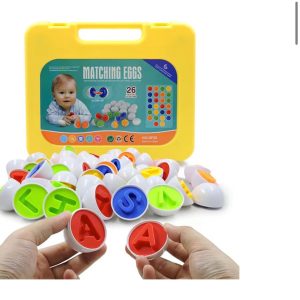 Joc Montessori Puzzle Asociere Oua cu Litere
