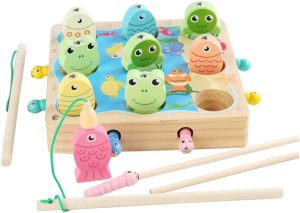Joc Montessori Pescuit Magnetic cu Viermisori