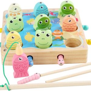 Joc Montessori Pescuit Magnetic cu Viermisori
