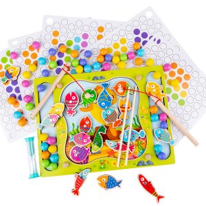 Joc Montessori Multifunctional Pescuit Sortare Puzzle