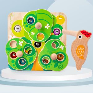 Joc Montessori Ciocanitoare si Pescuit Magnetic