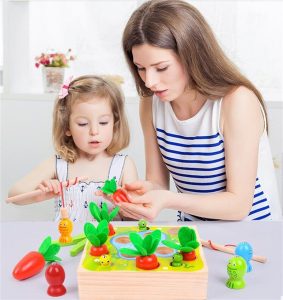 Joc Montessori 3in1 Pescuit Gradinarit Magnetic