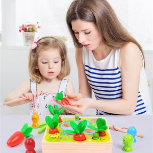 Joc Montessori 3in1 Pescuit Gradinarit Magnetic