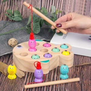 Joc Lemn Montessori Pescuit Magnetic Peste