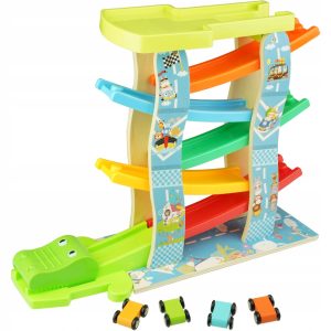 Pista Masinute Lemn Circuit cu 5 Piste