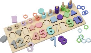 Joc Montessori Logaritmic Placa Forme Cifre Abac