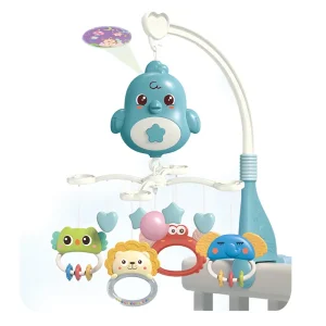 Carusel Muzical cu Proiector Pinguinul Jucaus pentru Bebe