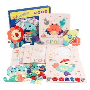 Puzzle Incastru lemn Asociere Cuvinte cu Imagini