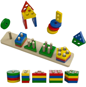 Joc Montessori Sortator Lemn Forme Geometrice