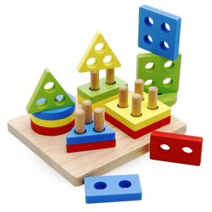 Jucarie Educativa Lemn Sortator Forme si Culori