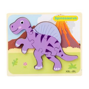 Puzzle 3D Lemn Dinozaur Spinosaurus 7 Piese