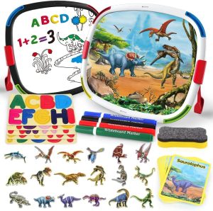 Tabla Magnetica 2in1 Puzzle si Desen cu Dinozauri