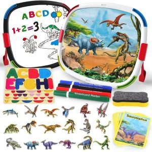 Tabla Magnetica 2in1 Puzzle si Desen cu Dinozauri