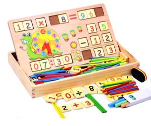 Joc Multifunctional Matematica Montessori Tabla Lemn