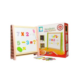 Tabla Magnetica cu Abac si Cifre 3in1 Lemn