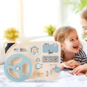 Placa Senzoriala Montessori cu Activitati Busy Board