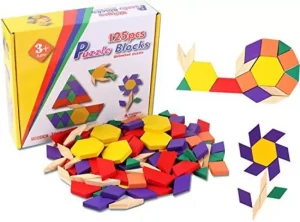Tangram 125Piese Puzzle Joc Montessori