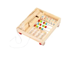 Jucarie Telefon Lemn Multifunctional cu Numaratoare