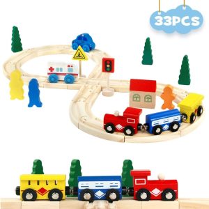 Jucarie Trenulet Puzzle Semne de Circulatie 33 Piese