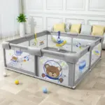 Tarc de Joacă Ursuletul Astronaut 180x120 cm cu 50 Bile