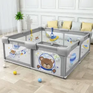 Tarc de Joacă Ursuletul Astronaut 180x120 cm cu 50 Bile