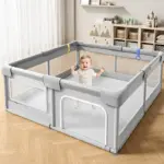 Tarc Joacă Mare 180x120 Gri cu 50 Bile pentru Bebelusi si Copii