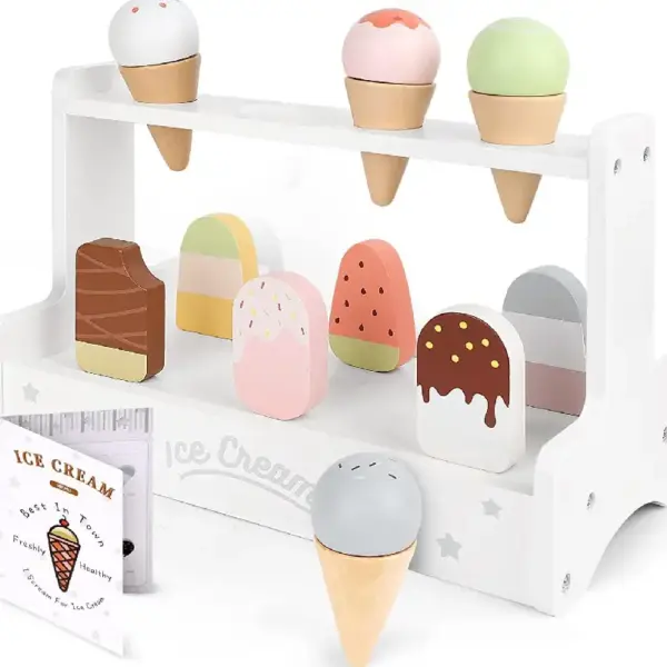 Jucarie Stand de Inghetata din Lemn pentru Copii Caratoys