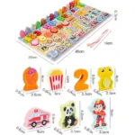 Jucarie Montessori din Lemn Puzzle si Pescuit Caratoys