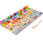 Jucarie Montessori din Lemn Puzzle si Pescuit Caratoys