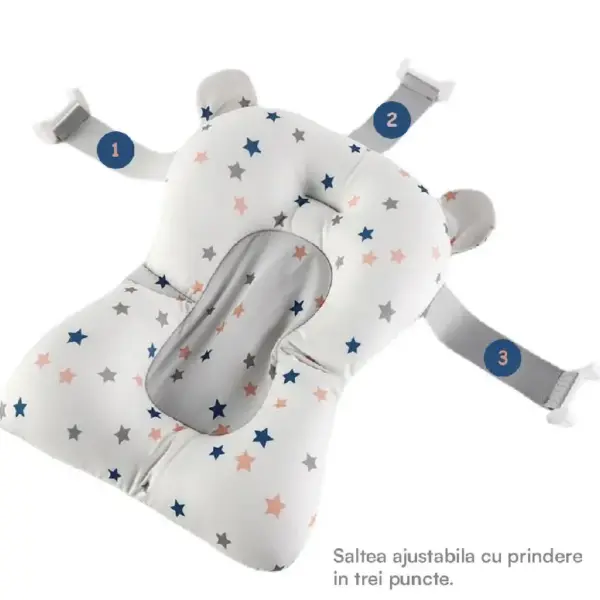 Cadita Baie Roz Pliabila cu Salteluta pentru Bebelusi