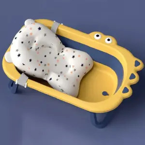 Cadita Baie Orange Pliabila cu Salteluta pentru Bebelusi