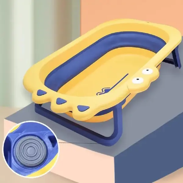 Cadita Baie Orange Pliabila cu Salteluta pentru Bebelusi