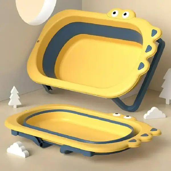 Cadita Baie Orange Pliabila cu Salteluta pentru Bebelusi