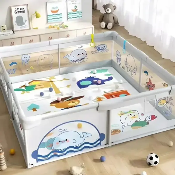 Tarc Joacă 180x150 cu 60 Bile si Covor Termoizolant Tarc Joacă 180x150 cu 60 Bile si Covor Termoizolant