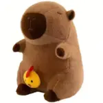 Jucarie Capibara cu Pui Pufoasa Extra Moale 40cm