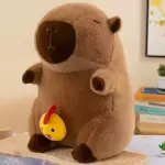 Jucarie Capibara cu Pui Pufoasa Extra Moale 50cm