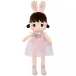 Papusa Balerina cu Bentita Iepuras 50cm Lila