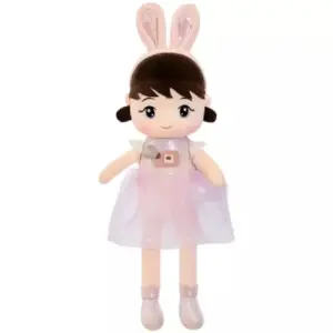 Papusa Balerina cu Bentita Iepuras 50cm Lila