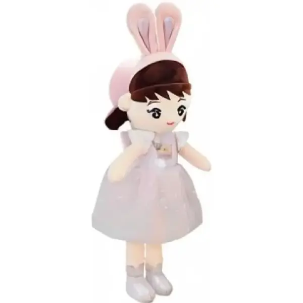 Papusa Balerina cu Bentita Iepuras 50cm Lila