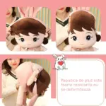 Papusa Balerina cu Bentita Iepuras 50cm Lila