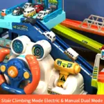 Set Parcare 4 Etaje cu Piste Lift Auto Volan si Masinute