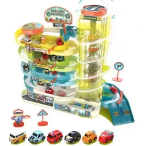 Parcare 4 Etaje cu Piste Lift 6 Masinute si Garaj