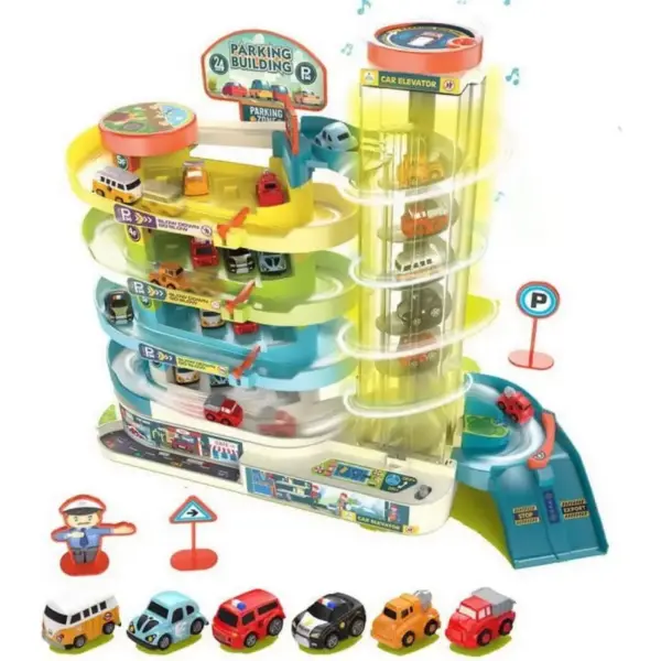 Parcare 4 Etaje cu Piste Lift 6 Masinute si Garaj Parcare 4 Etaje cu Piste Lift 6 Masinute si Garaj