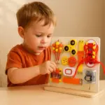 Placa din Lemn cu Activitati Busy Board 3 ani+ Caratoys